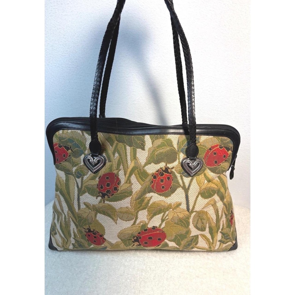 Brighton Lady Bug Tapestry Weekender Tote EUC Whimsical, Fairy,Cottagecore